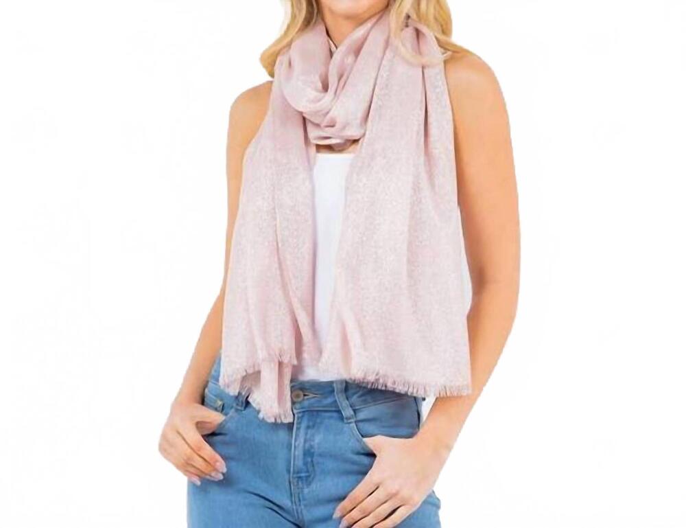NEW MAGIC SCARF metallic lurex scarf in light pink